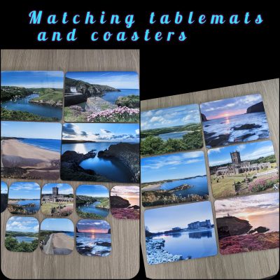 high gloss photo tablemats with images of pembrokeshire. you can choose the photos to go on your tablemats